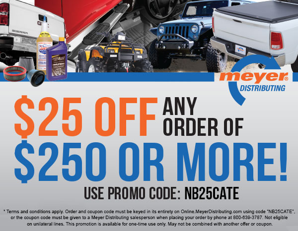 Get $25 off any order of $250 or more using promo code NB25CATE