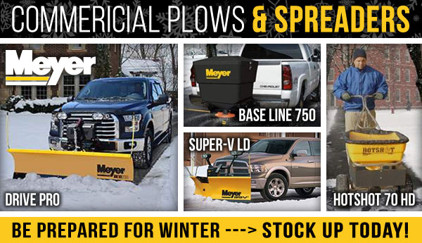 Stock up on Commercial Plows and Spreaders