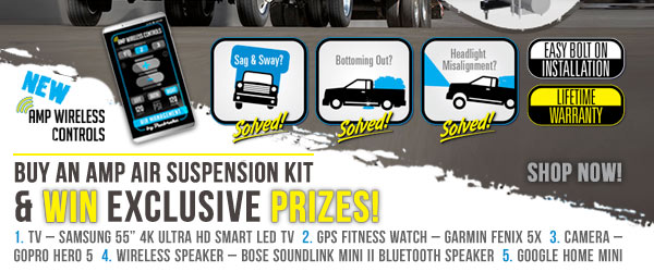 Buy AMP Air Suspension and win prizes!