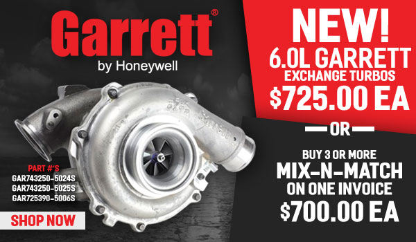 New! 6.0L Garrett Exchange Turbos