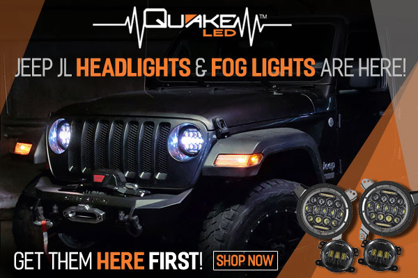 QUAKE LED Jeep JL Headlights and Fog Lights!
