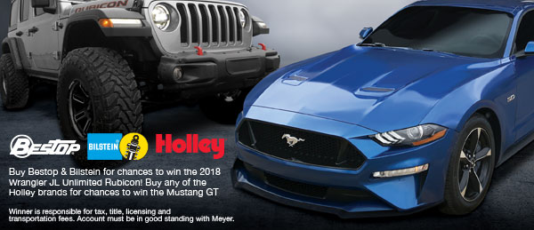 Win a JL or Mustang!