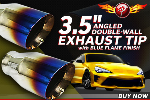 Save on Exhaust tip with Blue Flame Finish!