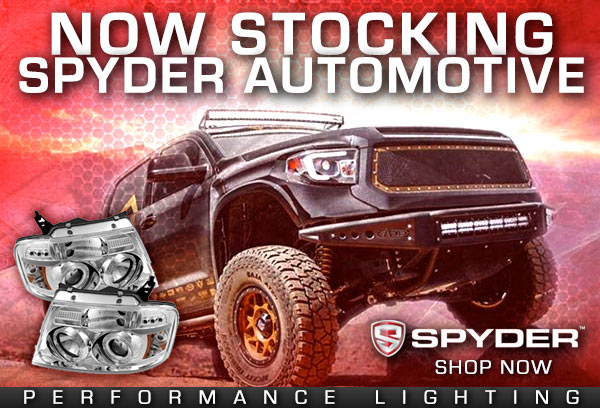 Now stocking Spyder Automotive