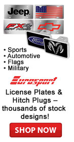 Eurosport License Plates and Hitch Plugs