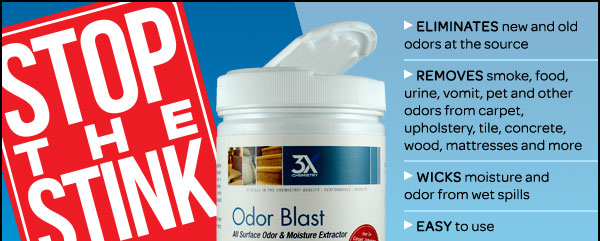 Stop the stink with Odor Blast from 3X