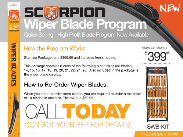 NEW Scorpion Wiper Blade program