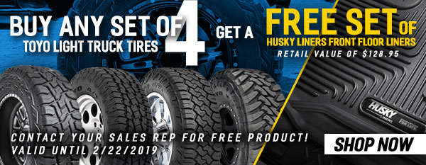 Buy Toyo Tires, Get Free Husky Liners