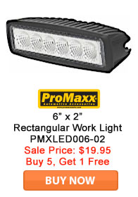Save on rectangular work light