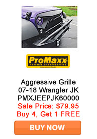 Save on Jeep Agressive Flare Grille